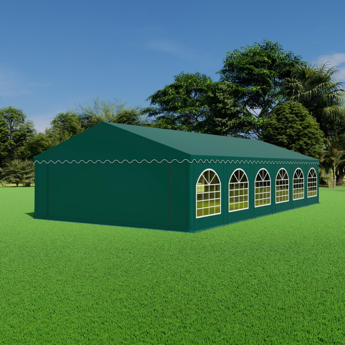 Premium\u0020Partytent\u0020PVC\u00206x12x2\u0020mtr\u0020in\u0020Groen