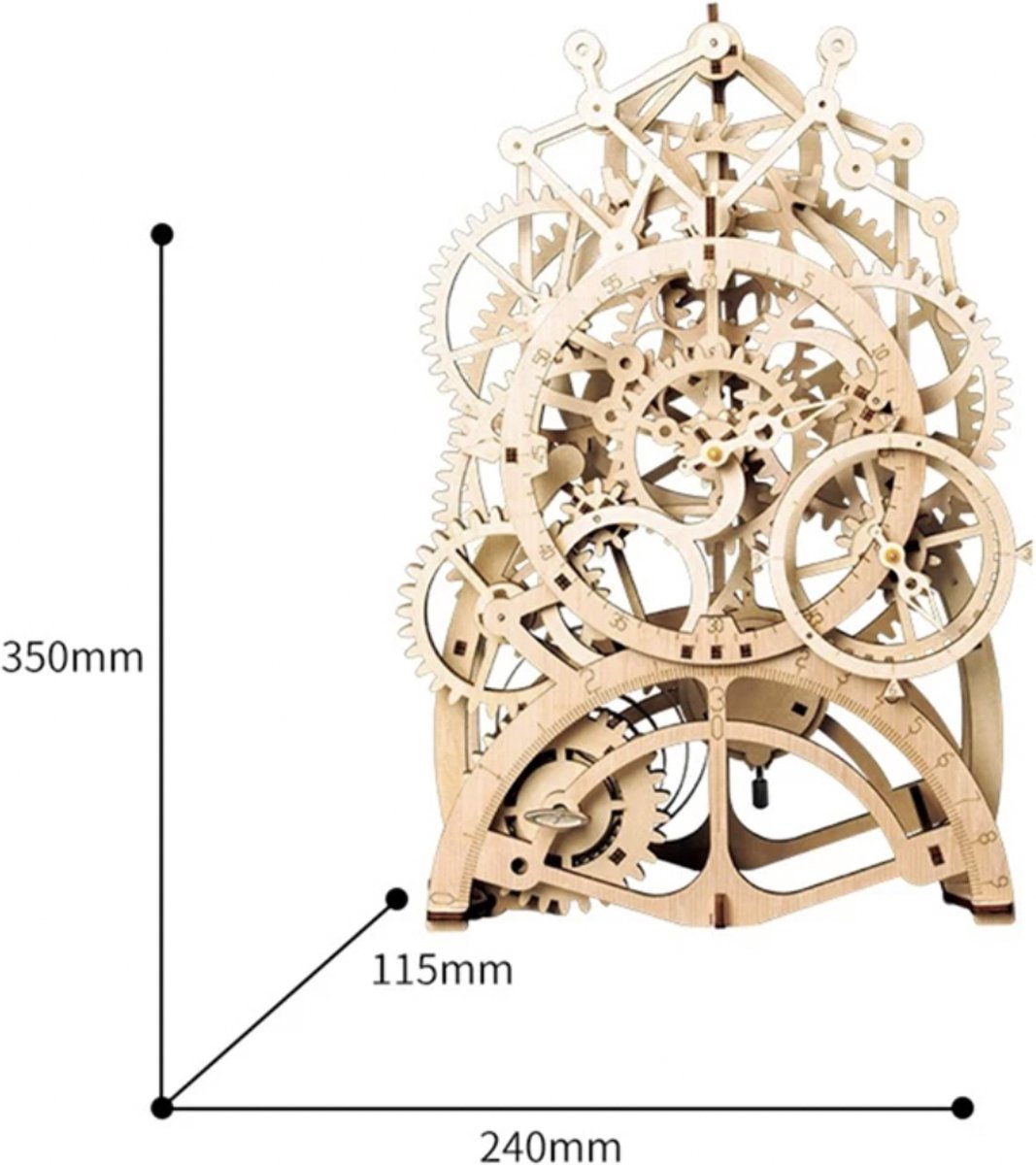 Robotime\u0020Pendulum\u0020Clock\u0020Klok\u0020Houten\u0020modelbouw\u0020DIY\u0020Miniatuur\u0020Knutselen