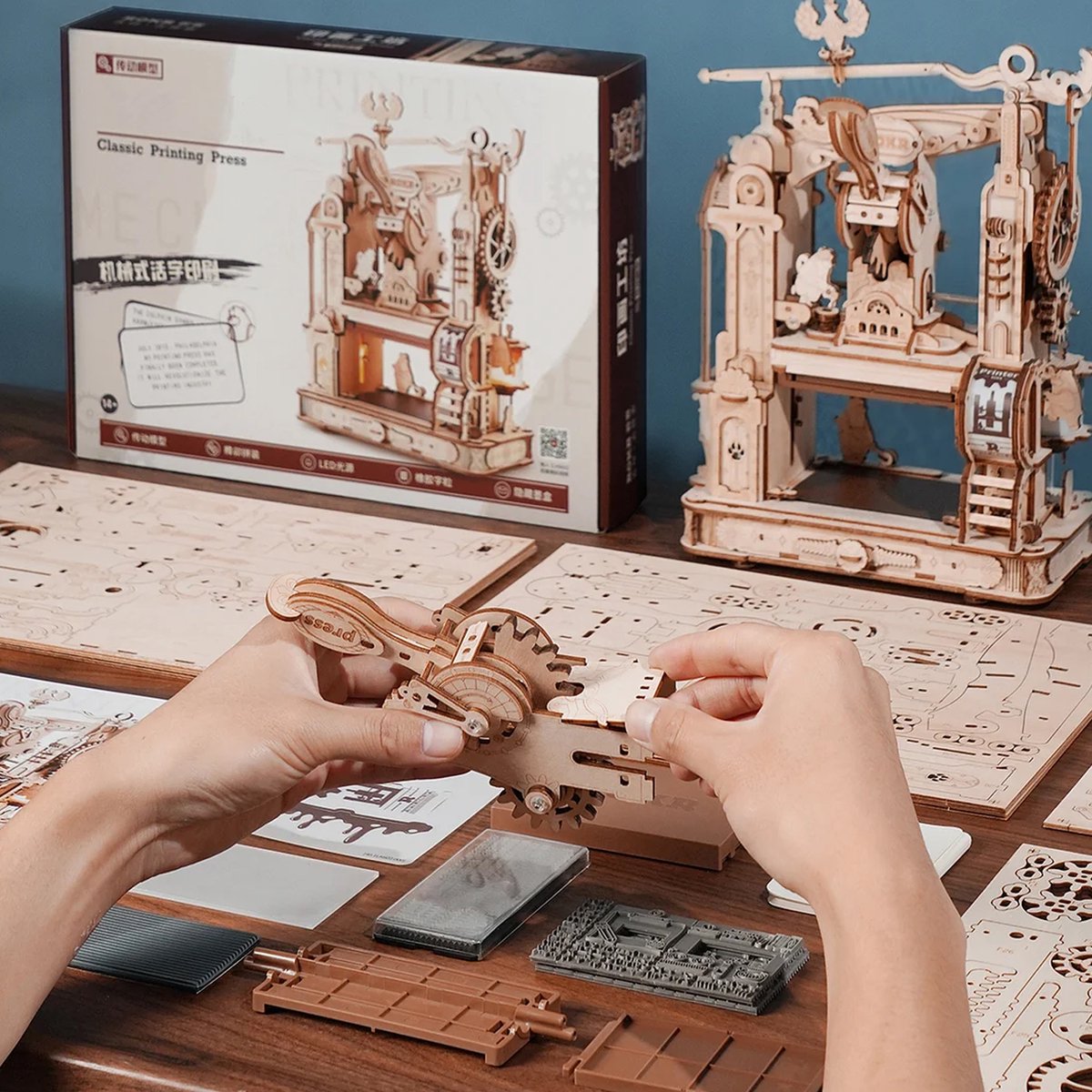 Robotime\u0020Klassieke\u0020Printing\u0020Press\u0020hout\u0020Modelbouw\u0020Knutselen Robotime\u0020Klassieke\u0020Printing\u0020Press\u0020hout\u0020Modelbouw\u0020Knutselen