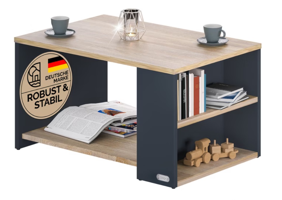 Salontafel\u0020Santa\u0020Cruz\u0020Hout\u0020Grijs\u002090x60x50cm