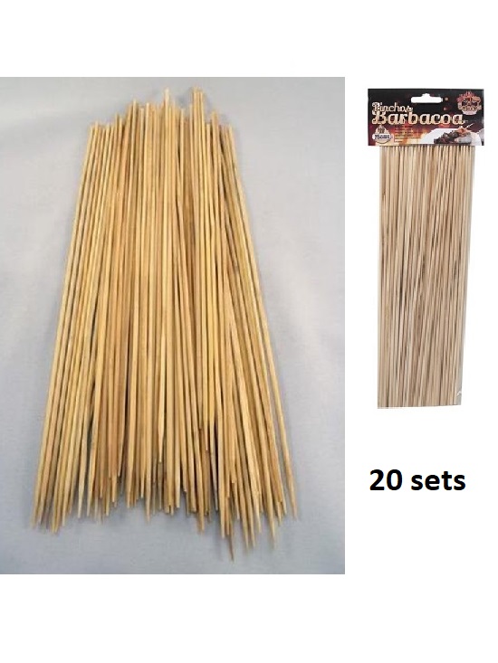 Partij\u0020van\u002020\u0020zakjes\u0020ad\u0020100\u0020houten\u0020Sateprikkers\u0020met\u0020lengte\u002025cm