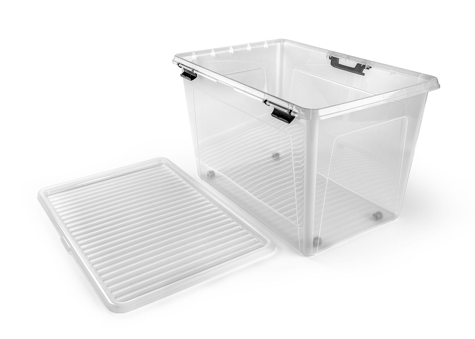 Opbergboxen\u0020met\u0020deksel\u002052\u0020liter\u0020kunststof\u0020transparant\u0020set\u0020van\u00203\u0020stuks