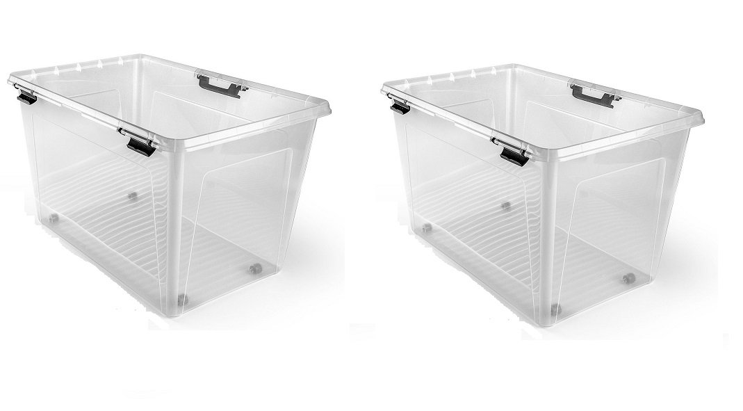 Opbergboxen\u0020zonder\u0020deksel\u002052\u0020liter\u0020kunststof\u0020transparant\u0020set\u0020van\u00202\u0020stuks