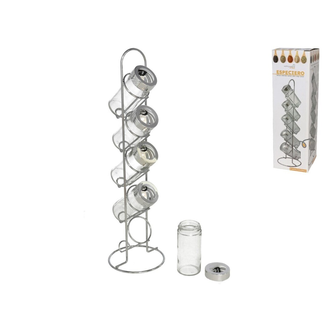 Staand\u0020kruidenrek\u0020met\u00205\u0020potjes Staand\u0020kruidenrek\u0020met\u00205\u0020potjes