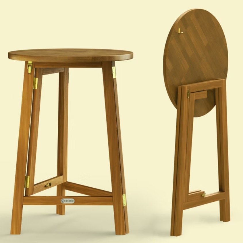 Statafel\u0020inklapbaar\u0020Acaciahout\u0020\u00D880cm