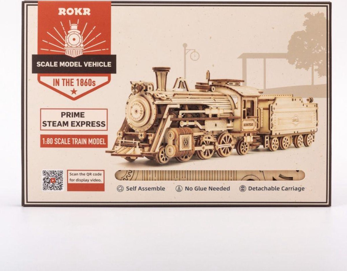 Robotime\u0020Steam\u0020Express\u0020Trein\u0020DIY\u0020Modelbouw\u0020Knutselen