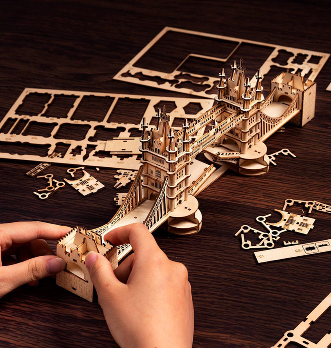 Robotime\u0020Tower\u0020Bridge\u0020Bouwpakket\u0020DIY\u0020Miniatuur\u0020Knutselen