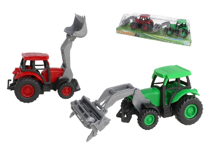 Gerimport\u0020Tractor\u0020met\u0020grijper\u0020\u002D\u0020set\u00202\u0020stuks\u0020\u002D\u0020groen\u0020en\u0020rood