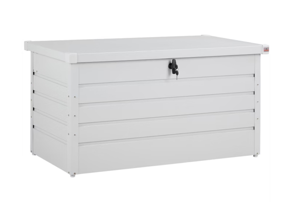 Tuinbox\u0020Kussenbox\u0020Lichtgrijs\u0020385L\u0020metaal\u0020afsluitbaar