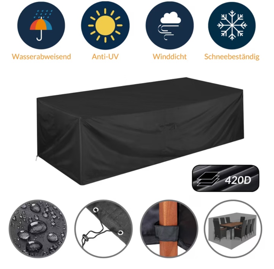 Tuinmeubelhoes\u0020Antraciet\u0020308x138x89cm