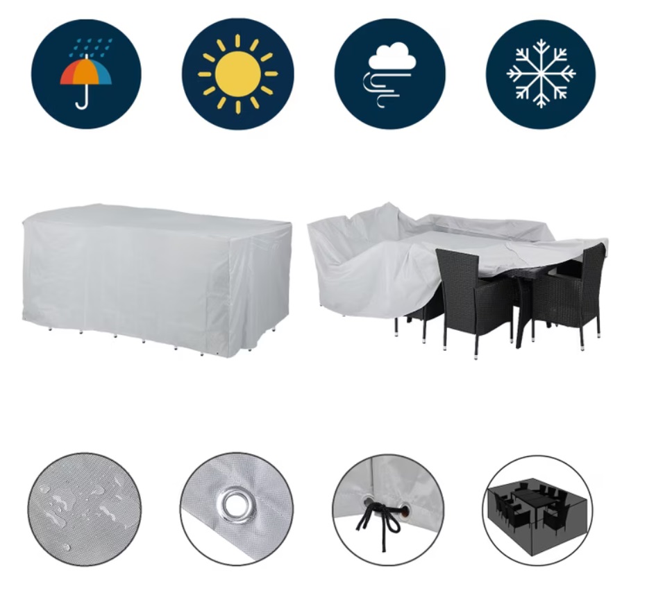 Afdekhoes\u0020Tuinset\u0020Zitset\u0020Zilver\u0020308x138x89cm Afdekhoes\u0020Tuinset\u0020Zitset\u0020Zilver\u0020308x138x89cm