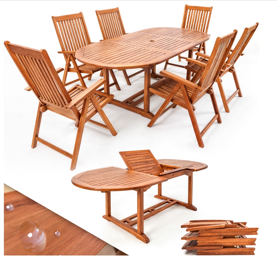 Tuinset\u0020Vanamo\u00207\u002Ddelig\u0020Eucalyptushout\u0020FSC\u002Dgecertificeerd\u0020