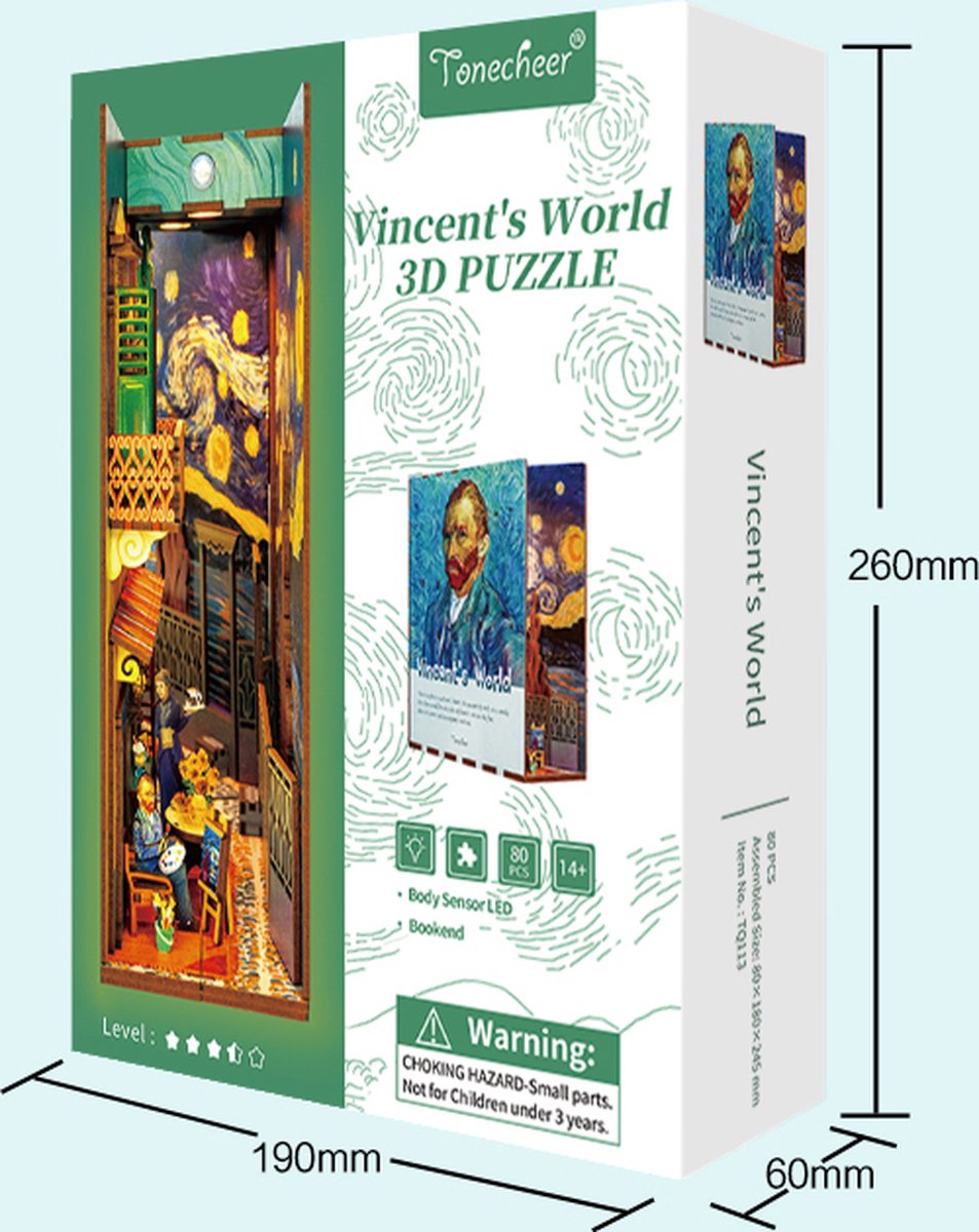 Tone\u002Dcheer\u0020BookNook\u0020Vincent\u0027s\u0020World\u0020DIY\u0020Modelbouw\u0020Knutselen