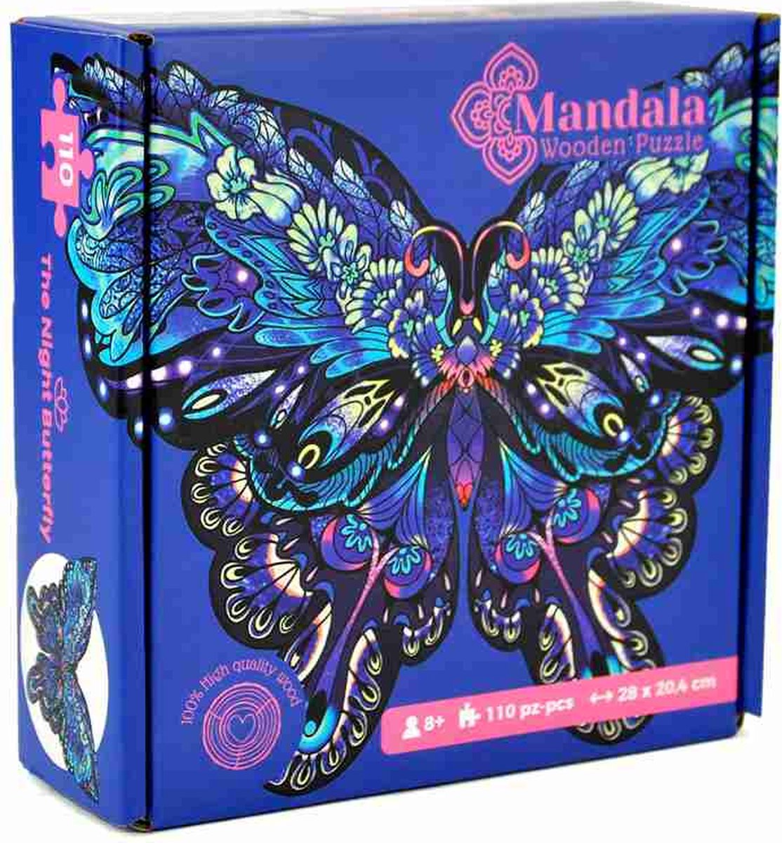 Logica\u0020Giochi\u0020Mandala\u0020Houten\u0020Legpuzzel\u0020Vlinder