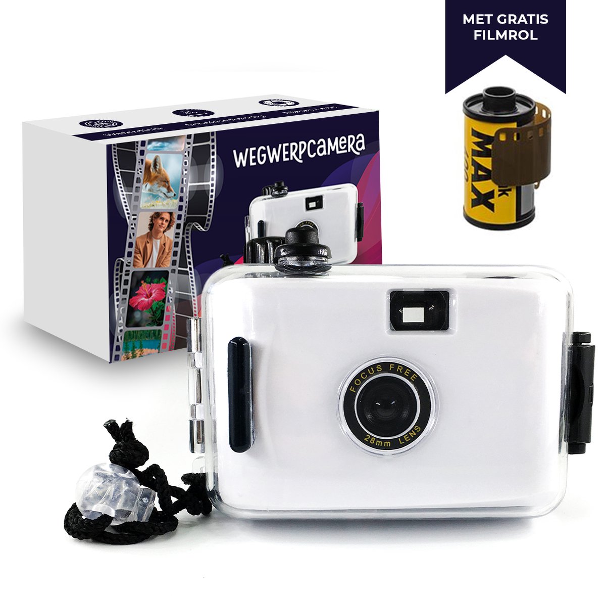 Analoge\u0020waterdichte\u0020camera\u0020met\u0020flits\u0020Wit\u0020\u002D\u0020Kinder\u0020Camera