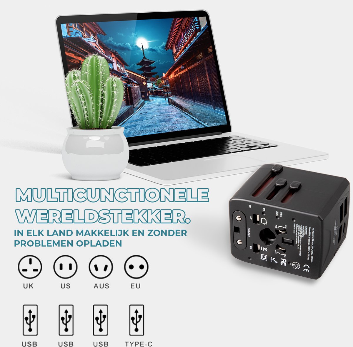 Universele\u0020Wereldstekker\u0020USB\u002DC\u0020en\u00203\u0020USB\u0020poorten\u0020voor\u0020ruim\u0020160\u0020landen Universele\u0020Wereldstekker\u0020USB\u002DC\u0020en\u00203\u0020USB\u0020poorten\u0020voor\u0020ruim\u0020160\u0020landen