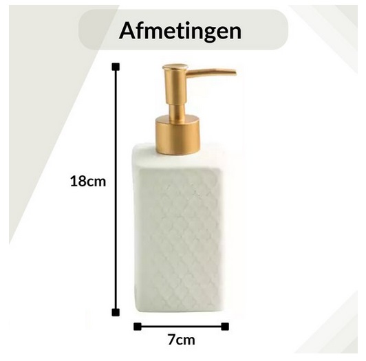 Zeepdispenser\u0020\u002F\u0020Zeeppompje\u0020\u002D\u0020Porselein\u0020Collectie\u0020\u002D\u0020Wit\u0020\u002D\u0020350ml\u0020\u002D\u0020Keramiek\u0020\u002D\u00207x7x18cm
