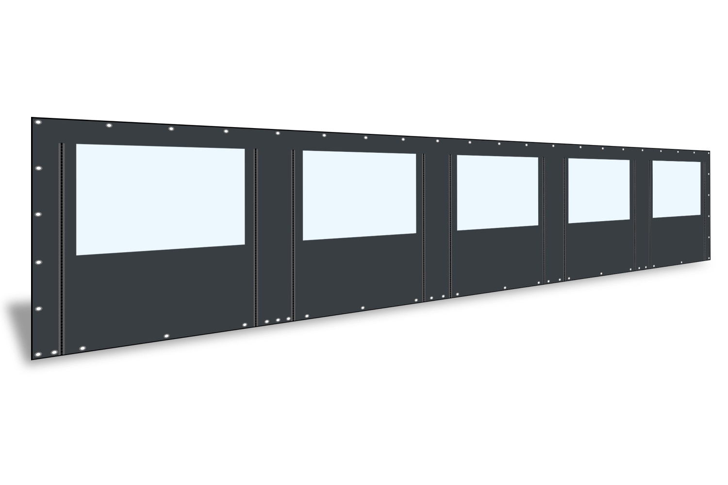 PVC\u0020zijwand\u0020raam\u0020en\u0020ritsen\u002010m\u0020breed\u002D250cm\u0020hoog\u002Dkies\u0020je\u0020kleur